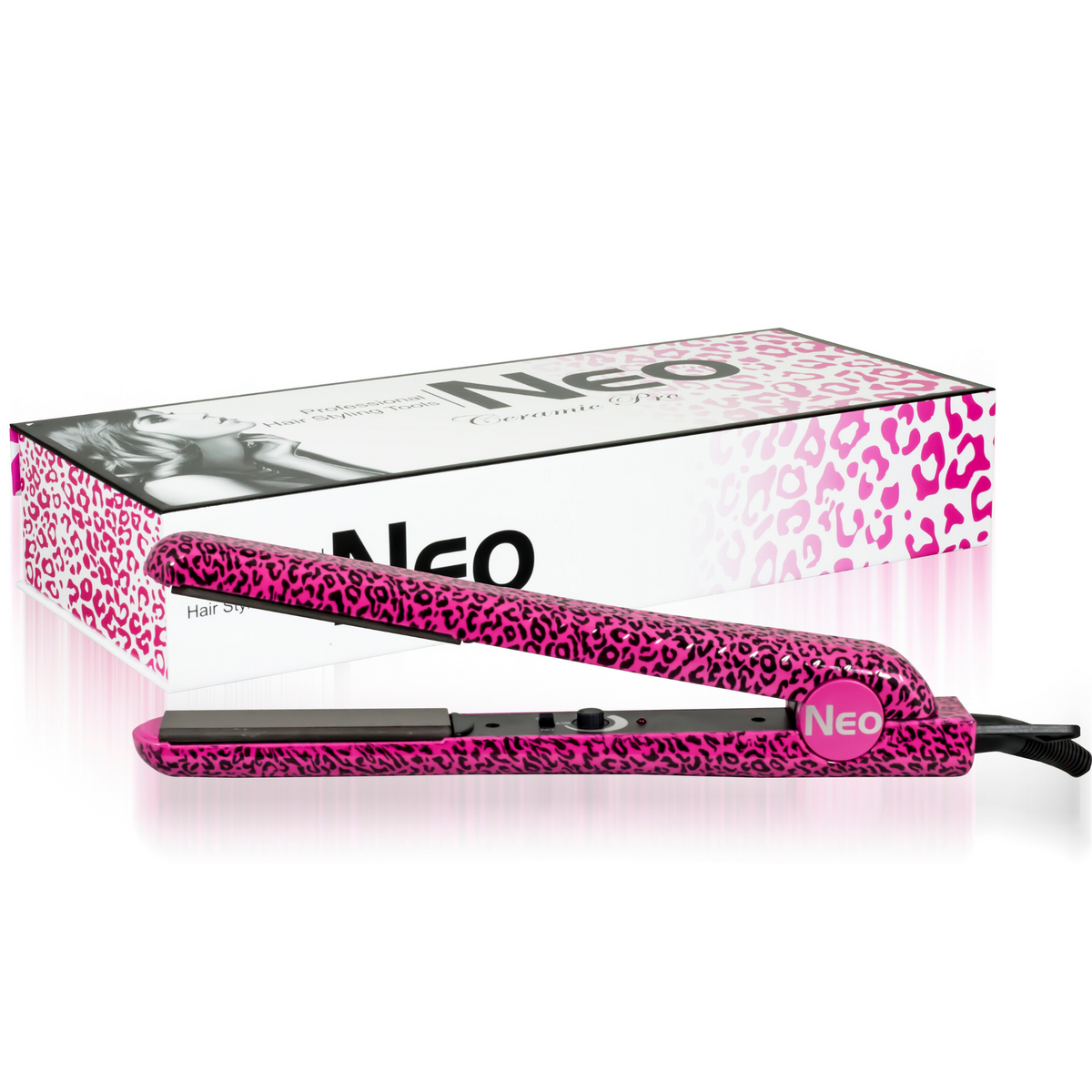 Pink leopard print Chi flat iron Amazon.com : Proliss Jet Pro Hair Straightening Irons, Pink  main image 2