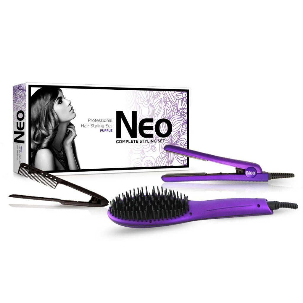 hair comb neo ionic heated straightener brush
