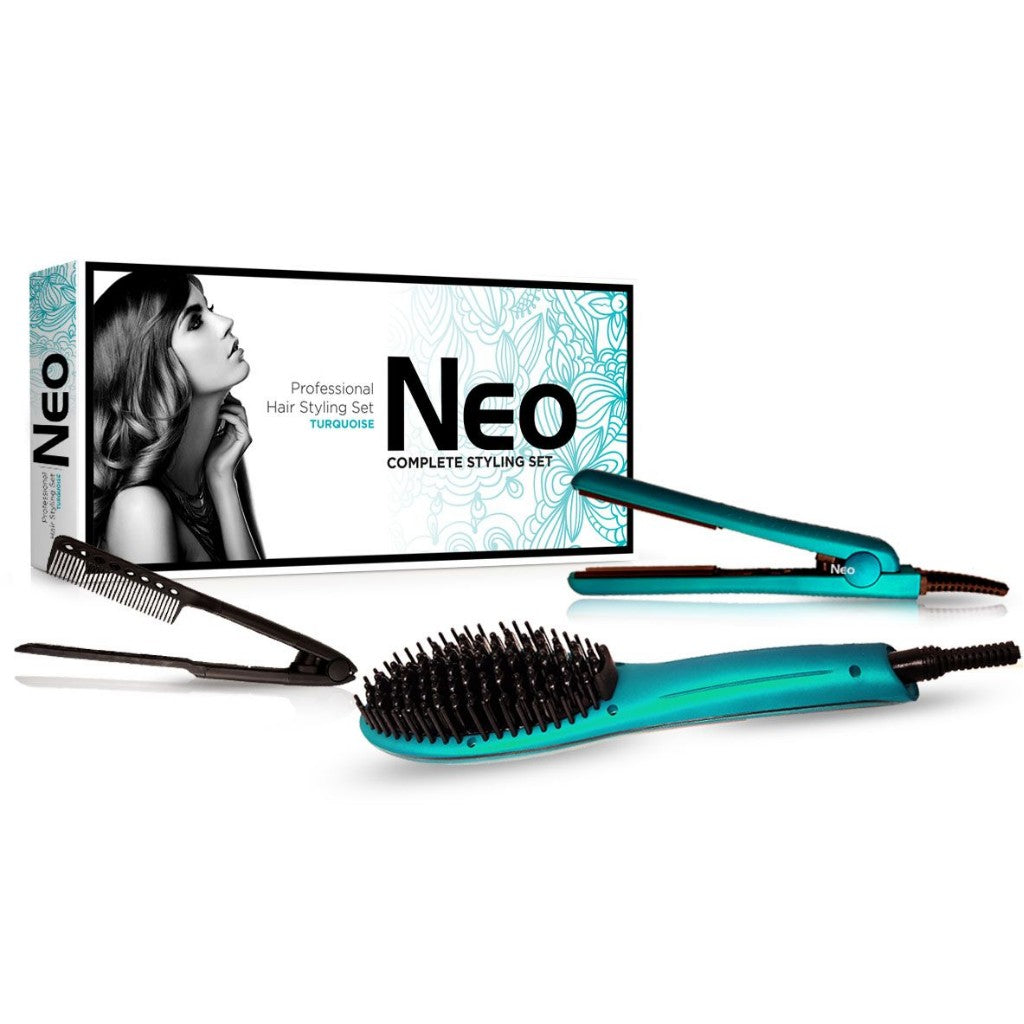 NEO Heated Brush authentic Peacock Styling Set