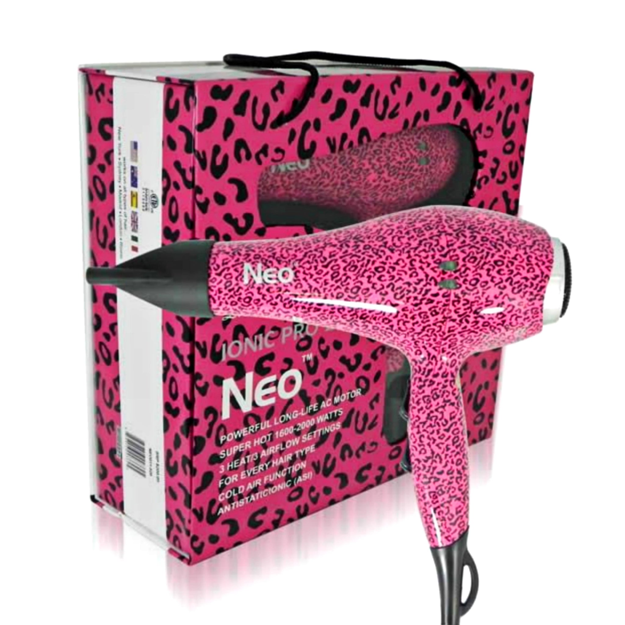 Pink Leopard Ionic Pro 2000 Dryers – NEO Choice